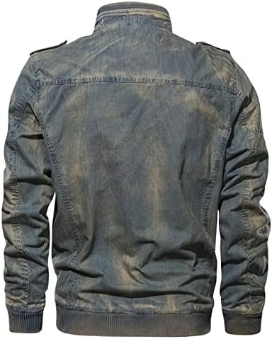Jaqueta de bombardeiro adssdq masculina, caminhando de manga comprida inverno windbreaker masculino moderno cor sólida espessura em pescoço casacos19