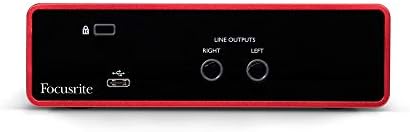 Focusrite Scarlett Solo 3rd Gen USB Audio Interface Pacote com cabo microfone feminino XLR de 25 pés para XLR e filtro pop para transmissão e gravação microfones