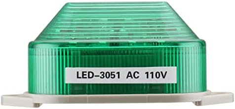 Baomain Industrial Signal Green Warning Light Strobe Aviso Lâmpada LED-3051 AC 110V 2W