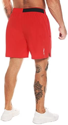 Mover UPUP Men's Workout Scort shorts Quick Dry Athletic Gym Sport shorts para homens com bolsos com zíper e loop de