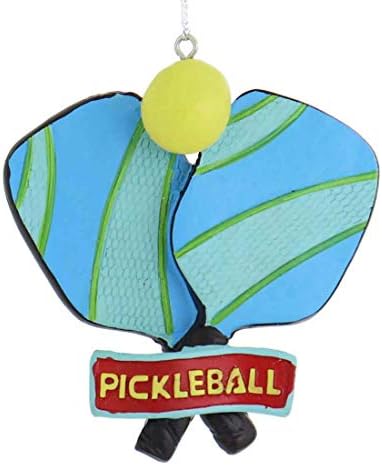 Bola de pickle de picles verde azul brilhante Bola de raquete de 3,75 polegadas decorativas de natal