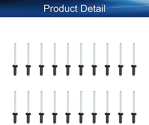 Bettomshin 1000pcs rebite cegos auto-flugging de ponta aberta de decoração de cabeça de cúpula fixadora 0,35 x 0,13