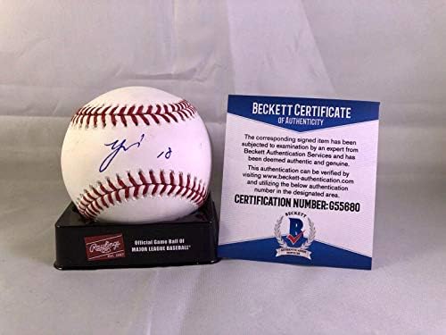 Yusei Kikuchi assinou a mão OML Baseball Seattle Mariners Beckett Cert - bolas de beisebol autografadas