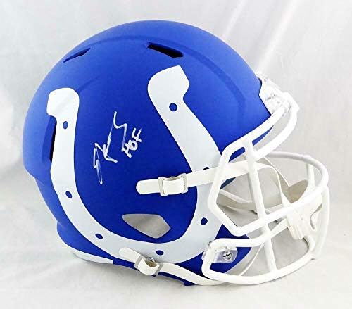Edgerrin James assinou Indianapolis Colts f/s Capacete de velocidade de amp w/hof - jsa w auth - capacetes da NFL autografados