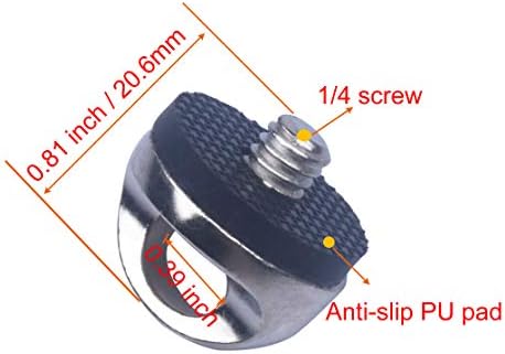 Xwell 1/4 Câmera de colheita de parafuso de pescoço, 1/4-20 parafusos da câmera de rosca com arruela de borracha para instalação rápida/liberação pulseira de pulseira