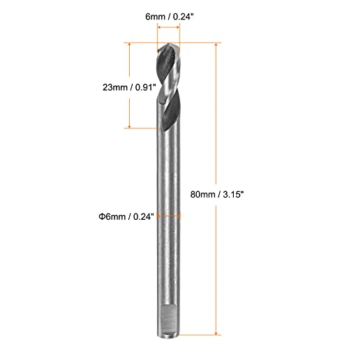 Harfington 5pcs Bits de perfuração de aço de alta velocidade 5mmx42mm para serras de orifício Substituição de broca de perfuração Corte de metal grosso