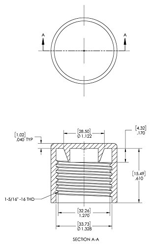 Capluga de tampa de encaixe de união de flar de plástico para tamperar o tamanho 1-5/16-16 FUF-16, PE-LD, para limitar o tamanho