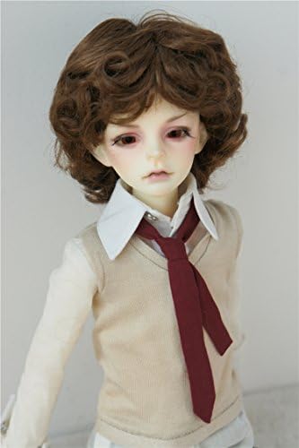 JD219 7-8 polegadas 18-20cm 1/4 MSD Moda unissex Curl Synthetic Mohair BJD Doll Wig