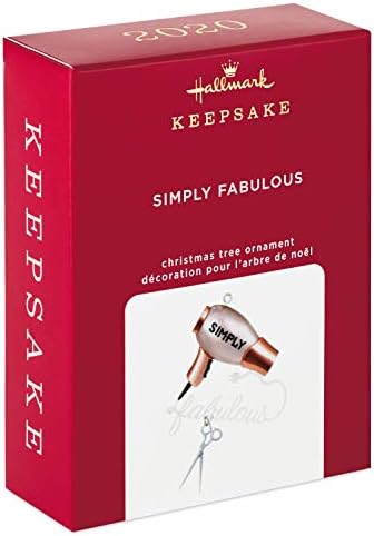 Hallmark Keetake Ornamento de Natal 2020, simplesmente fabuloso cabeleireiro, várias cores