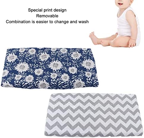 Folhas de berço para bebês, 2pcs de mesa de enfermagem Baby Tampas de troca de fraldas Tabela de algodão impresso Fios para