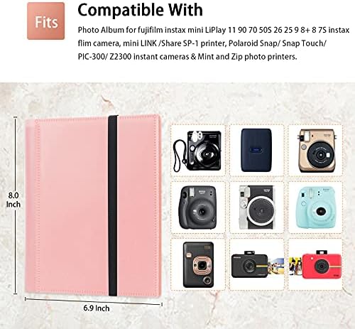 Álbum de fotos Instax ， 2 Packs Album para Fujifilm Instax Mini Camera, Polaroid Snap Pic-300 Z2300 Câmera instantânea,