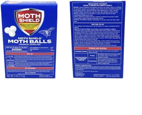 Mothshield 4 embalam bolas de traça original à moda antiga, besouros de carpete, mata roupas de roupas, protetor de roupas