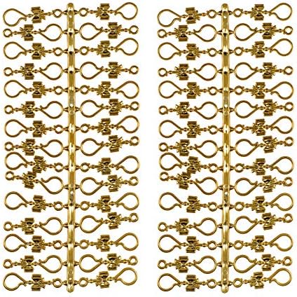 60 peças Bolas de Natal ganchos 'Golden Bow' Hanger