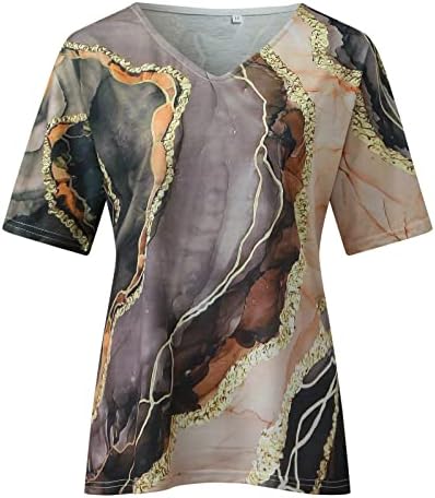 Camiseta feminina no outono de verão de manga curta moda vshirt de algodão de algodão pescoço para feminino k0 k0