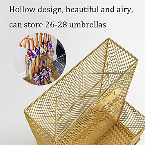 WXXGY Umbrella Stand Stand Bucket Metal Hollowout Umbrella pode armazenar 25-28 guarda-chuvas de longa e curta/rosa/51x24x49cm