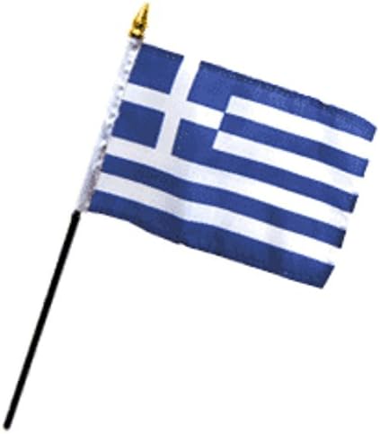 Grécia 4 x6 bandeira de bastão