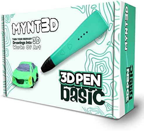 Mynt3d Basic 3D Pen [novo para 2020] 1,75 mm ABS e PLA compatível com caneta 3D e kit de caneta 3D, DesignPad + Freepad