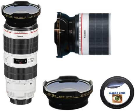 HD3 Wide Fisheye Lens + Lente Macro projetada para Canon EF 70-200mm f/2.8L IS III Lente USM
