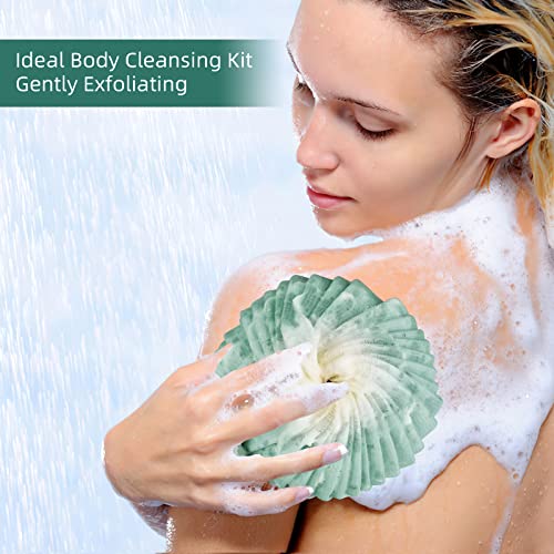 Banho esponja de chuveiro loofah - esponja de banho de malha macia e confortável, esponja lavável e reutilizável do chuveiro