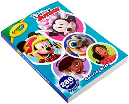 Crayola Disney Coloring Book, Disney Jr. Presente, 288 páginas, idades de 3, 4, 5, 6
