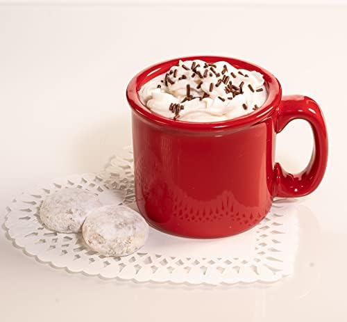 Caneca de café vermelho -americano Ecodesign -EUA - Cerâmica - Conjunto de canecas de férias de chocolate com leite de chá quente e aconchegante com montanhas -russas