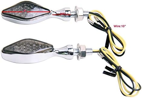 Motortogo Chrome Short Mini LED Turn Signal Lights Indicadores Blinkers compatíveis para 2009 Buell Lightning