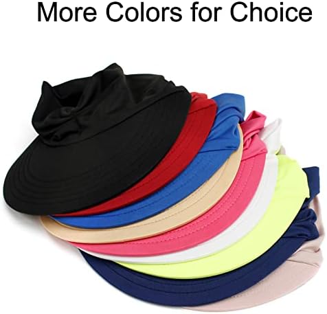 Sun Visor Hat for Women Ponytail Sports Protection UV Cap brim aba chapéus de viseira de primeira linha para a praia ao ar livre