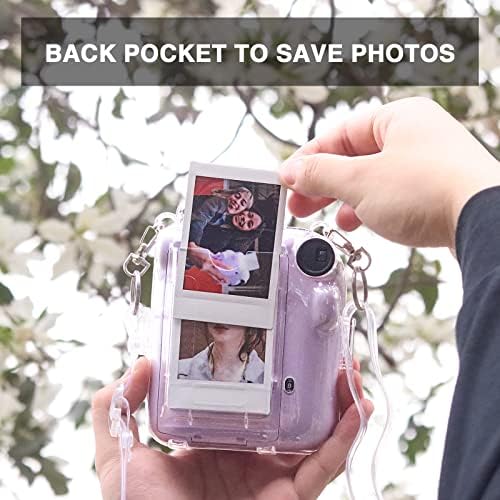 Wogozan Clear Case para Fujifilm Instax Mini 12 Câmera de filme instantânea com bolso fotográfico atualizado segura