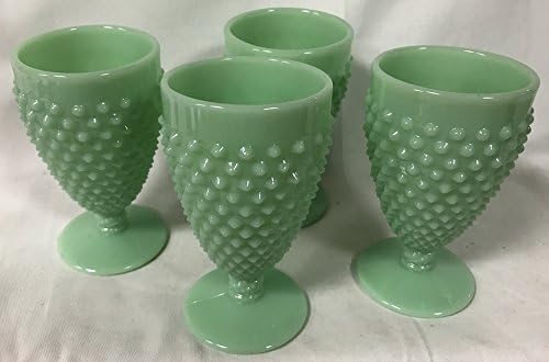 Hobnail Gigi Pattern - Goblet - Jade Jadite Jadeite Green Glass - American Made - Mosser EUA