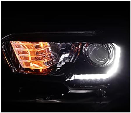 ZMAUTOPTS LED SPLUCHBACK RECURSO FARÇO DE BLACK W/6.25 DRL branco compatível com -2023 Toyota Tacoma SR | SR5