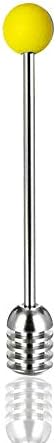 Diper de aço inoxidável Dipper Stick 6,3 polegadas Mel Wand Server para mel Dispense panela garo mel, favores de festa