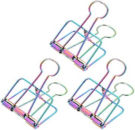 Pastas de cores de nuobesty 3pcs clipes de fios de fios de metal escavado