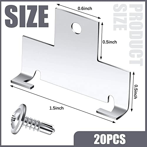 Dunzy 20 PCs Clipes de luz embutidos de downlight Habitação C ROFIT CLIPS para downlight com parafusos auto -tocantes clipes de iluminação