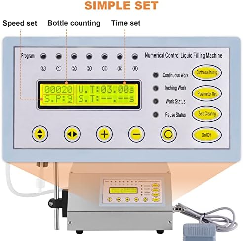 Máquina de enchimento de líquido digital 2-3500ml Automático Bottle Filler líquido GFK-160 Bomba de controle digital de controle 300