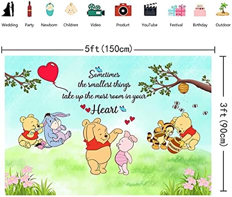 LXBO Classic Bear Birthday Birthday Cartoon Urso Photography Background Baby Shower Decoration Banner infantil Festa de sobremesa de festas Supplies