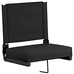 Flash Móveis Sentos de Comforço da arquibancada por Flash - Cadeira Black Stadium - 500 lb. Cadeira dobrável nominal