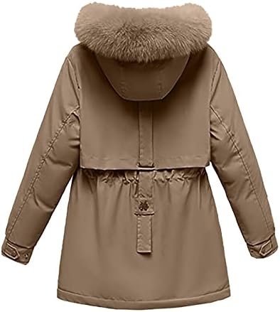 Jaqueta de puffer de manga longa de inverno para mulheres bainha de moda de moda de viagem com capuz com encapuzado de forma sólida com bolsos