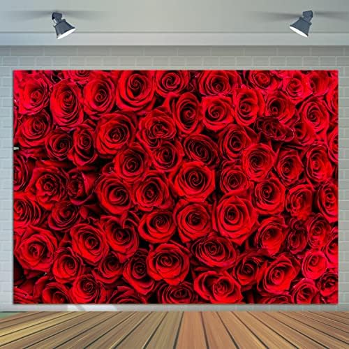 Pastos de fotografia floral de parede floral de 8x6 pés Rosa