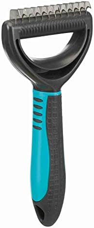 Trixie Pet Deshedding Undercoat Rake, para gatos e cães, desembaraço e fino 2 x 7