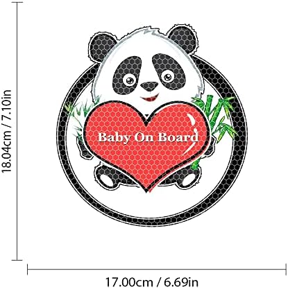 Vesvory panda bebê a bordo adesivos para carros altos refletidos a bordo adesivos de vinil para janelas de carro bebê no adesivo de decalques de carro adesivo de segurança para bebês adesivo