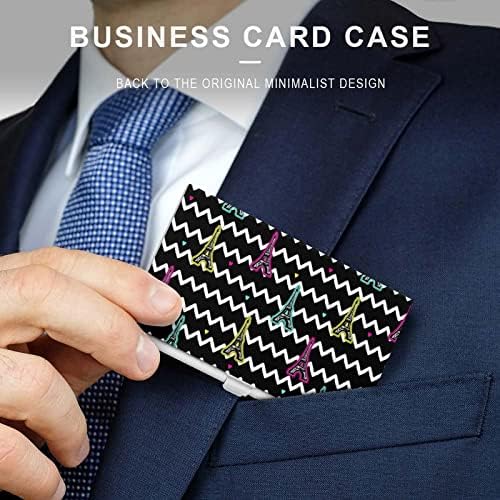 PARIS EIFFEL TOWER Business Card Carrier para Homem e Mulheres portador de cartão Crédito Cartão de carteira Caso Organizador de casos