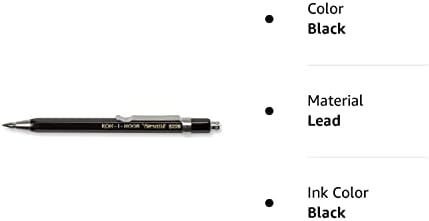 Koh-i-Noor de 2 mm de diâmetro curto embreagem mecânica Lápis-preto