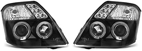 Faróis VR-1240 Luzes frontais Lâmpadas de carro faróis de farol de faróis Driver e passageiro Completo Conjunto de anjo Eyes