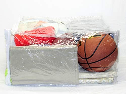 Sacos de armazenamento com zíper em vinil transparentes 23 x 23 x 12 polegadas 5-pacote