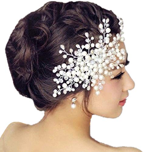 Projeto de flor de pérolas de estilo de pérola de adiasen 1pcs para mulheres clipes de pente de cabelos barrettes