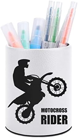 Motorcross Rider Impresso Pen Porta Lápis Cup para Organizador do organizador de mesa Copo do escova de maquiagem