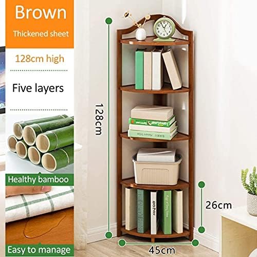 Aserveal Shees Bamboo Bookshelf Corner Bookshel