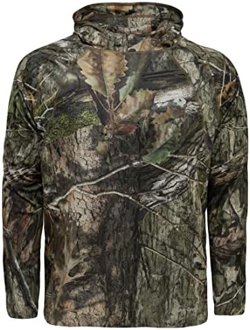 Mossy Oak Men's Camo Hoodie Camisas de caça leves