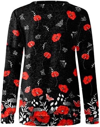 Lnmuld feminino liso Floral de manga longa Redonda de túnica de túnica pullover vestidos de pulôver casual