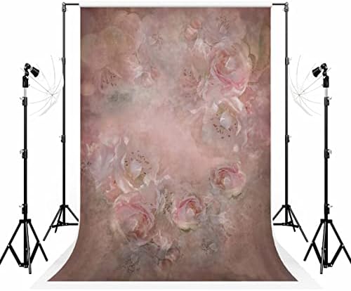 Kate 8 × 10ft Flowers Photography Penicrop Pink Potrait com flores Antecedentes meninas do chá de bebê Props para fotografia